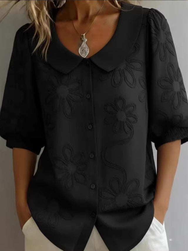 Lily™ | Floral Embroidered Blouse