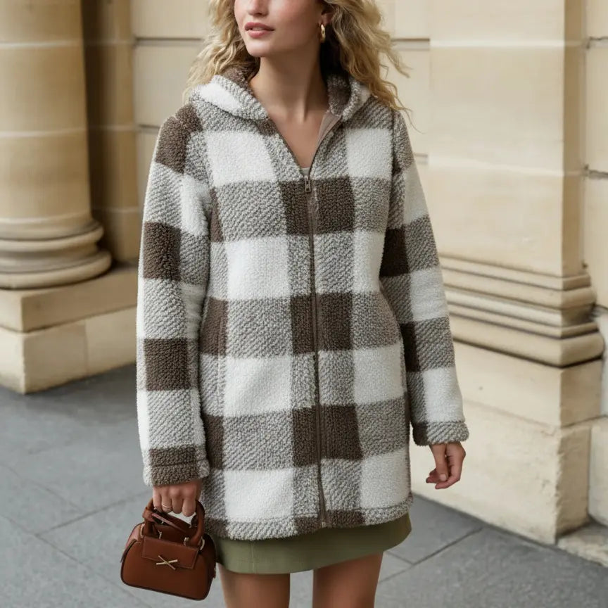 Willow™ | Plaid Fleece Hooded Coat