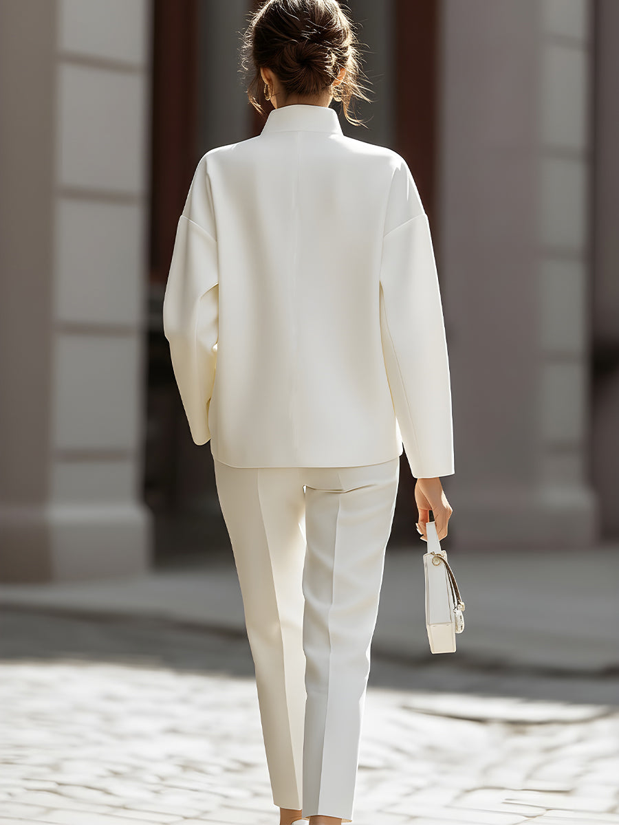 Luxe Oversized Shirt &amp; Tailored Trouser Two-Piece Set