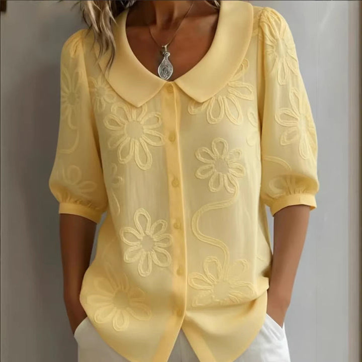 Lily™ | Floral Embroidered Blouse