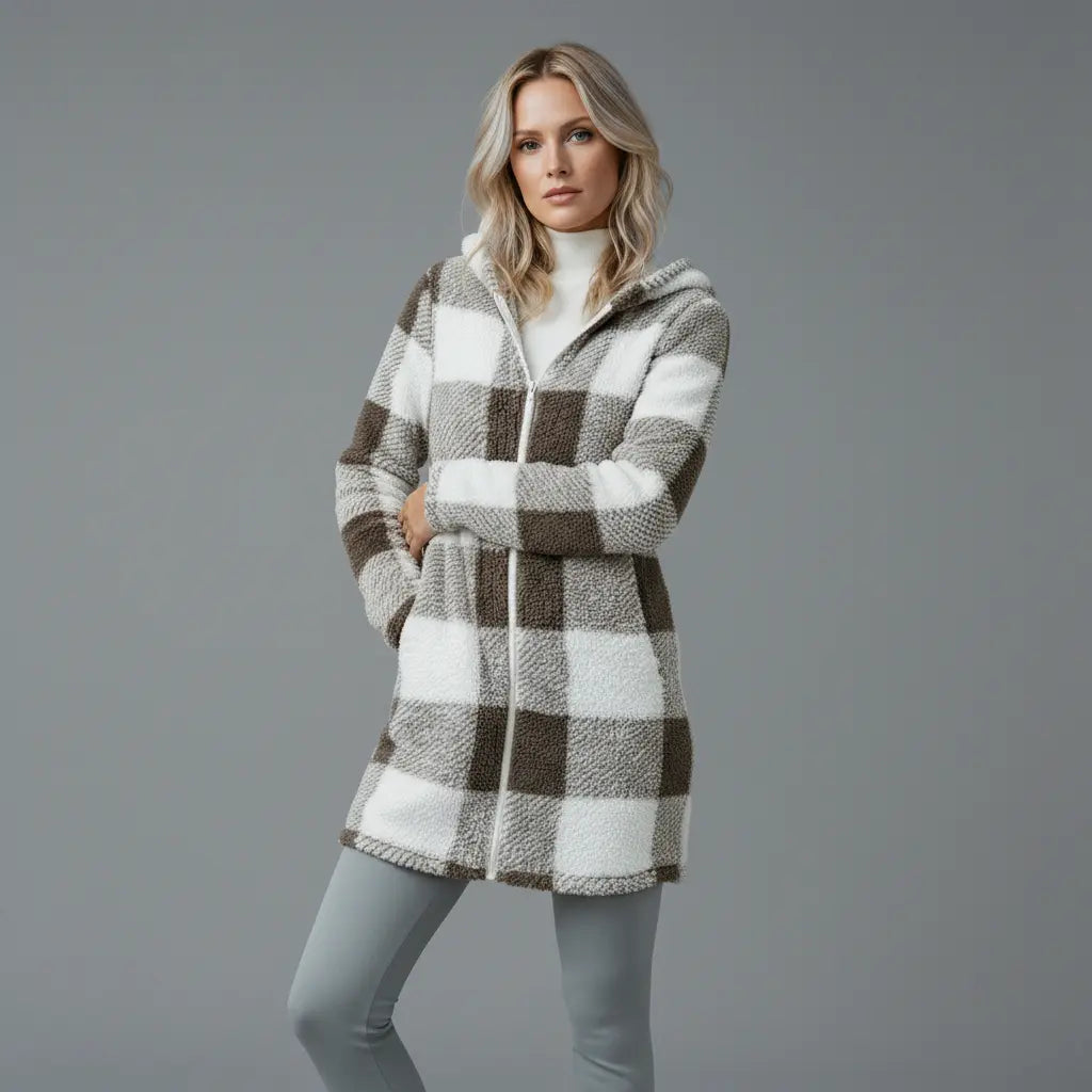 Willow™ | Plaid Fleece Hooded Coat