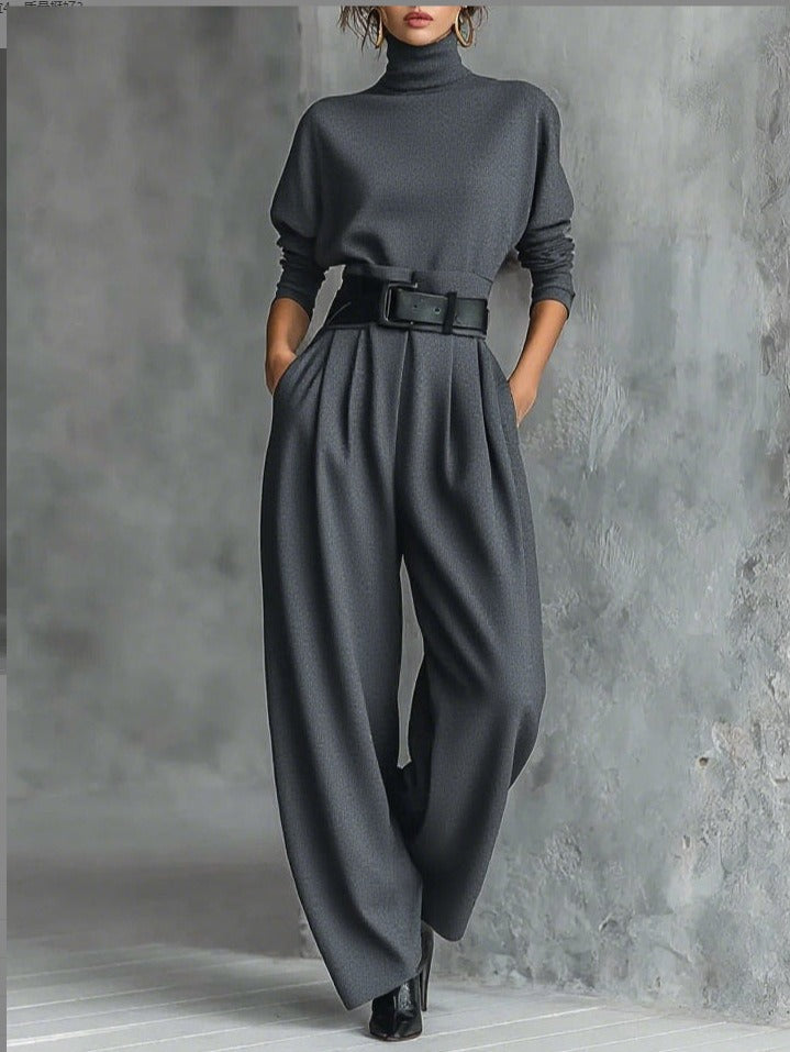 Nolya | Turtleneck Sweater &amp; Straight Pants