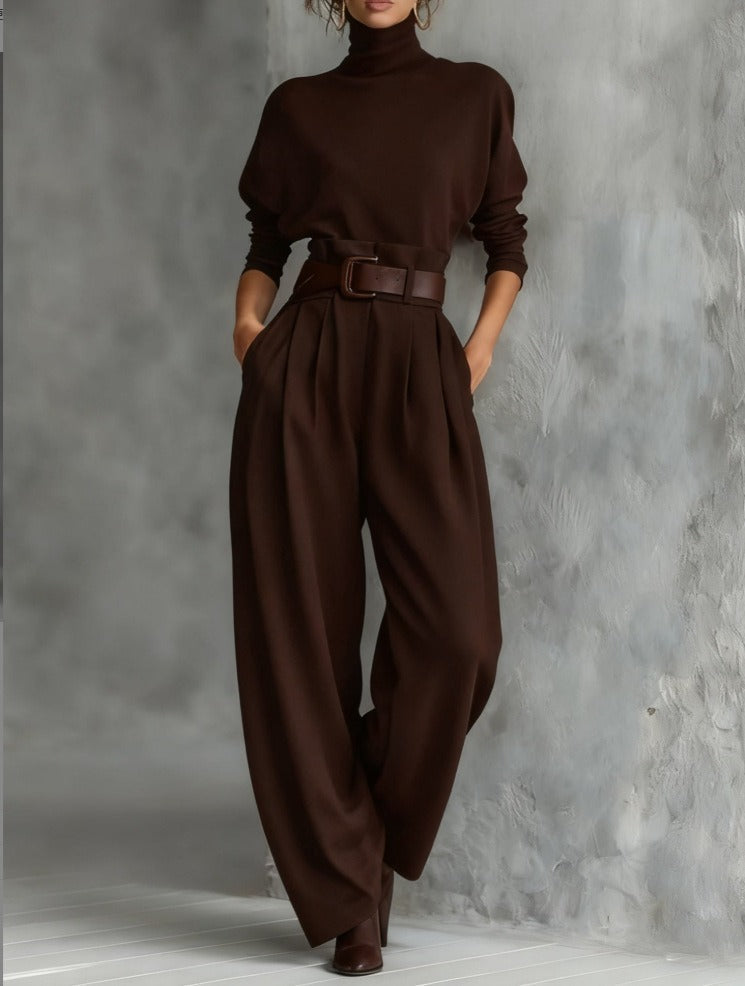 Nolya | Turtleneck Sweater &amp; Straight Pants