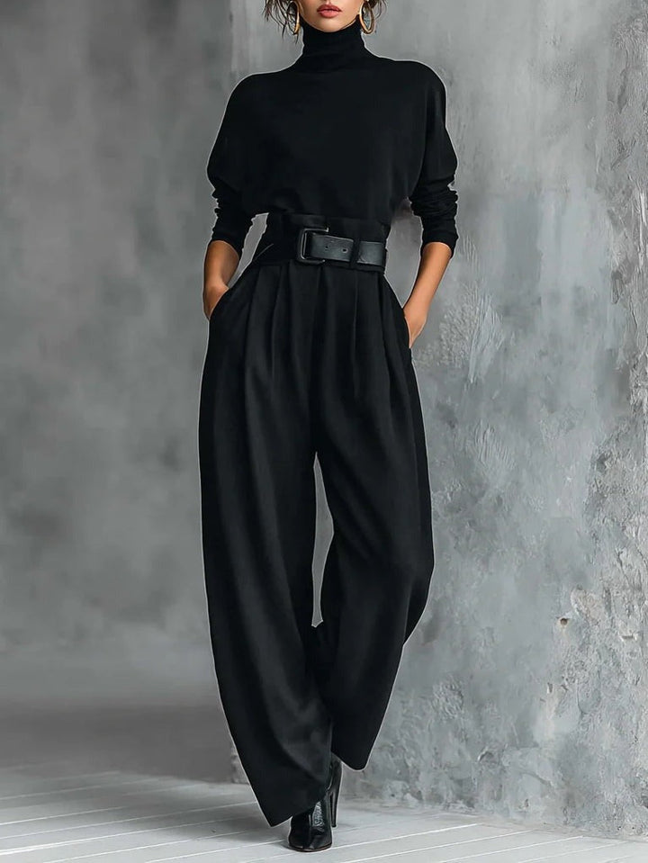 Nolya | Turtleneck Sweater &amp; Straight Pants