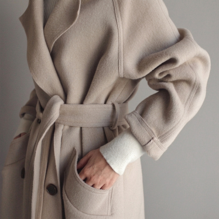 EVELYNE™ | Timeless Wool Blend Trench Coat