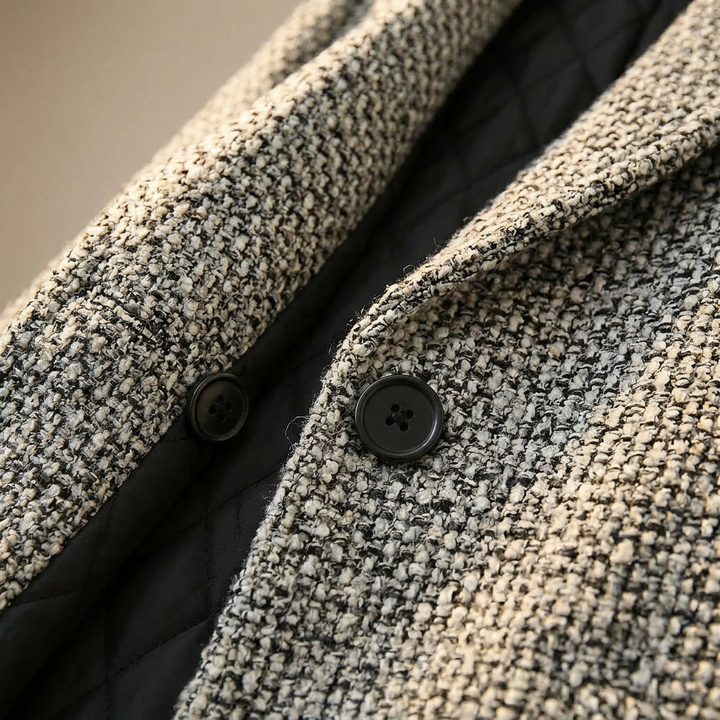 CLAUDIA™ | WOOL BLEND HOUNDSTOOTH COAT